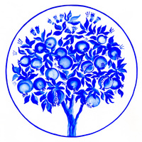 Настенное декоративное панно "Гранатовое дерево"