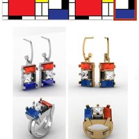 Коллекция ювелирных аксессуаров "Мондриан"