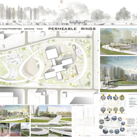 Проект благоустройства школы № 22 "Permeable Rings" в г. Уфа