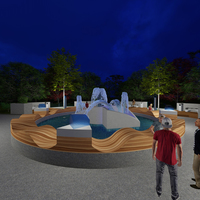 Круговая парковая площадь с фонтаном "Волна"