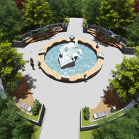 Круговая парковая площадь с фонтаном "Волна"