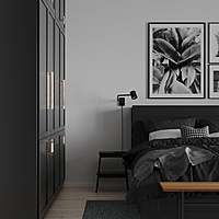 Black & white bedroom