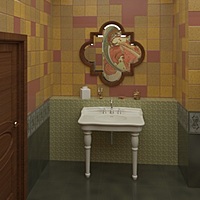Ванная комната в стиле ар-нуво