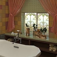 Ванная комната в стиле ар-нуво
