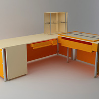Трансформирующийся многофункциональный рабочий чертежно-компютерный стол