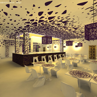 Дизайн-проект интерьера ресторана "Небо Востока"